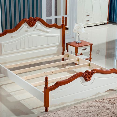 地中海实木床橡木床实木家具现货批发卧室双人床18米